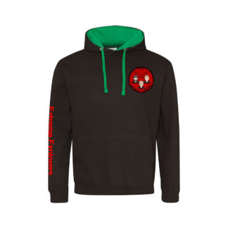 extreme hoodie contrast green